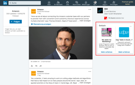 Text Ads: Display Ads auf LinkedIn