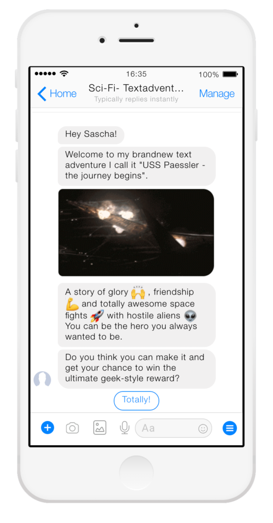 facebook messenger bot chatverlauf