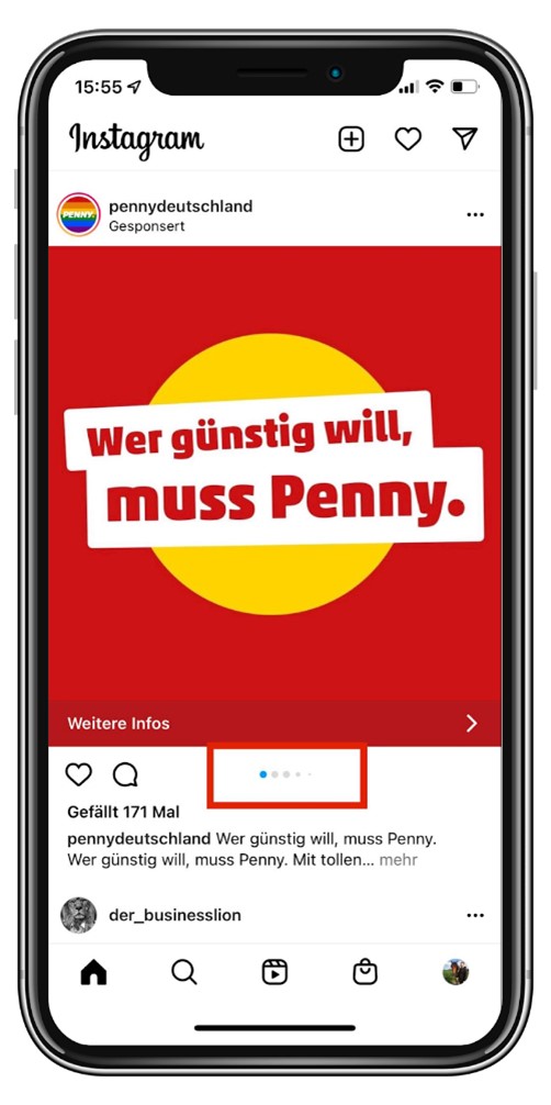 Beispiel Instagram Carousel Ads