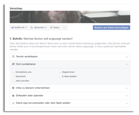 Info und Kontakt bearbeiten auf Facebook Business Page