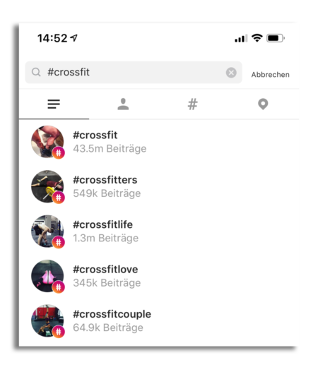 So finden Sie Hashtags auf Instagram