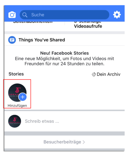 Facebook Story erstellen