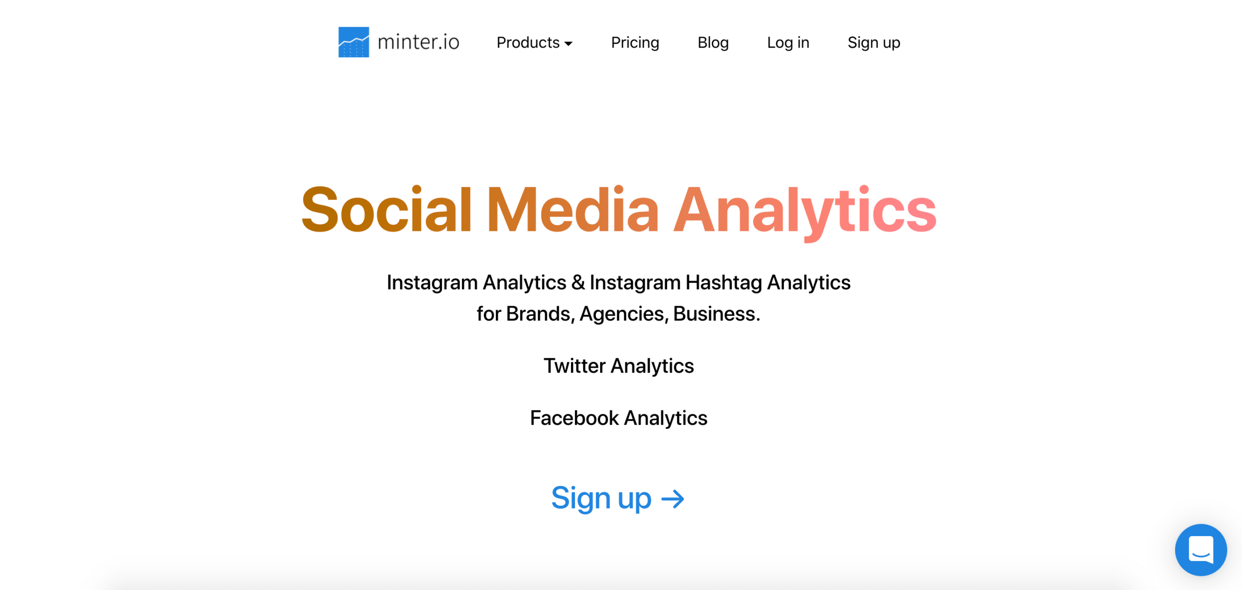 instagram analytics tool minter.io