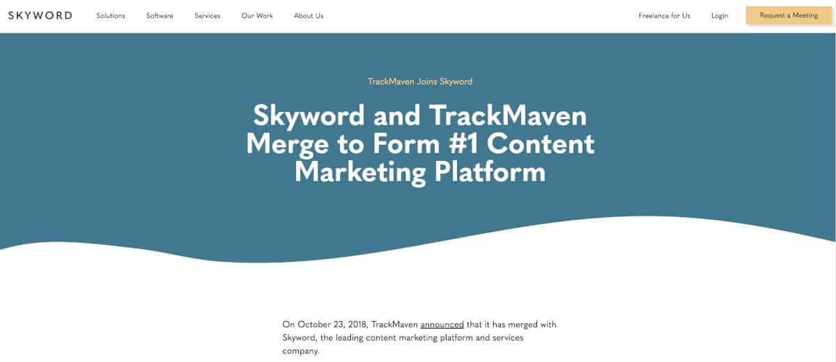 Die Startseite des Facebook Analyse Tools Skyword