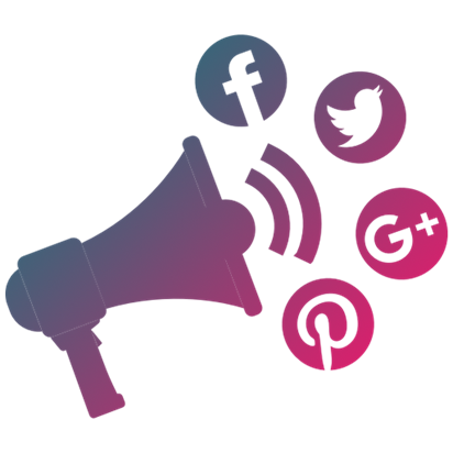 Symbol für verschiedene Social-Media-Kanäle