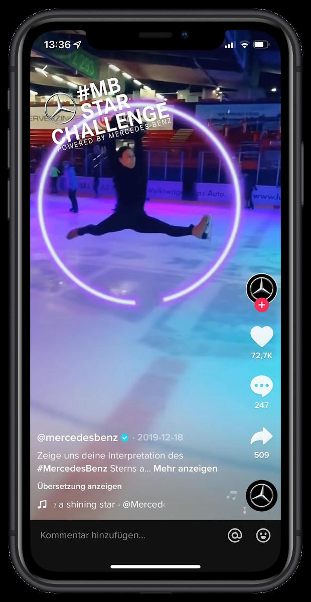 Beispiel TikTok-Marketing Mercedes Benz