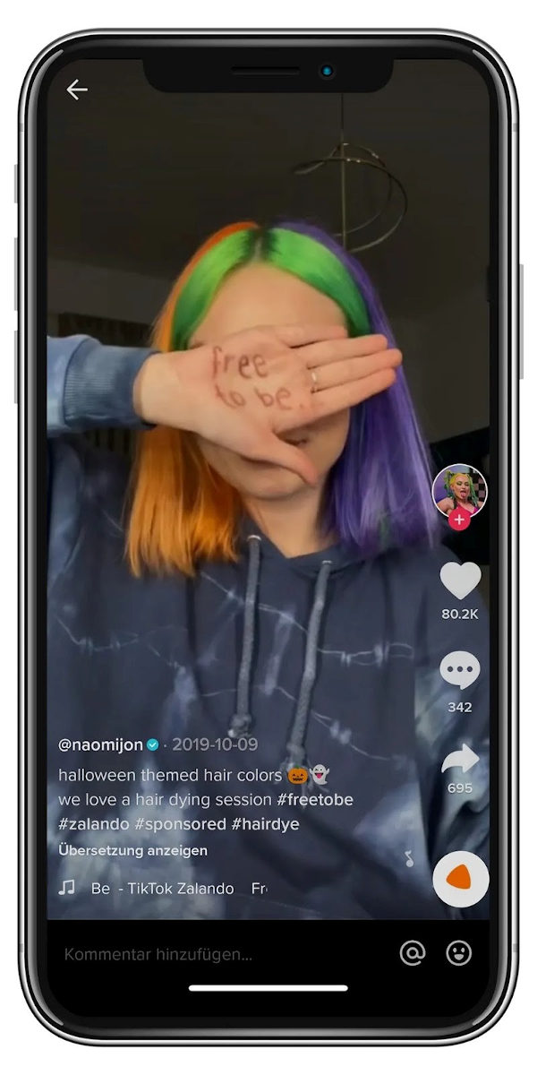 TikTok-Werbung Beispiel Zalando