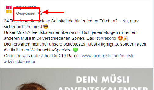 Social-Media-Advertising Beispiel